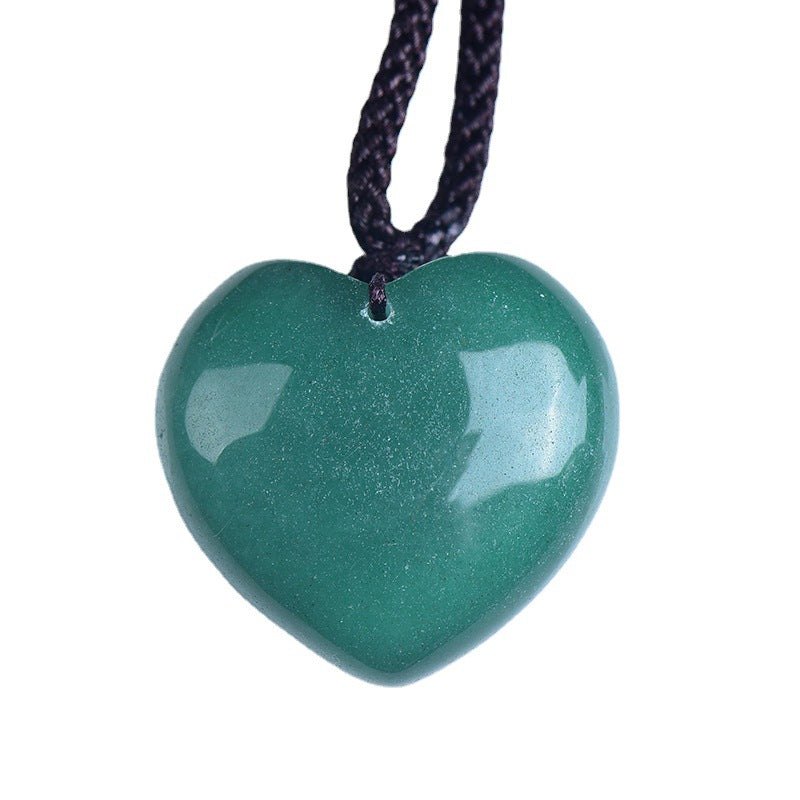 Natural Green Aventurine Heart Necklace