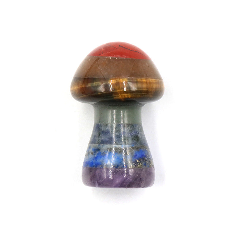 seven chakra  crystal stone large mushroom-shaped jade