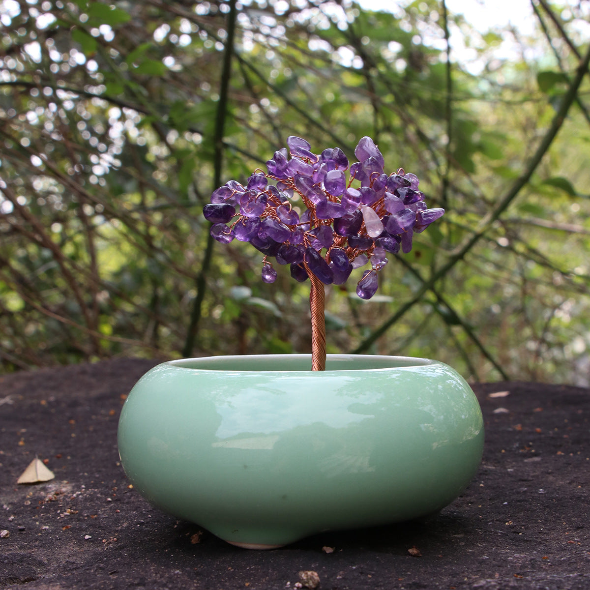 Amethyst Colorful Crystal Crushed Stone Life Tree