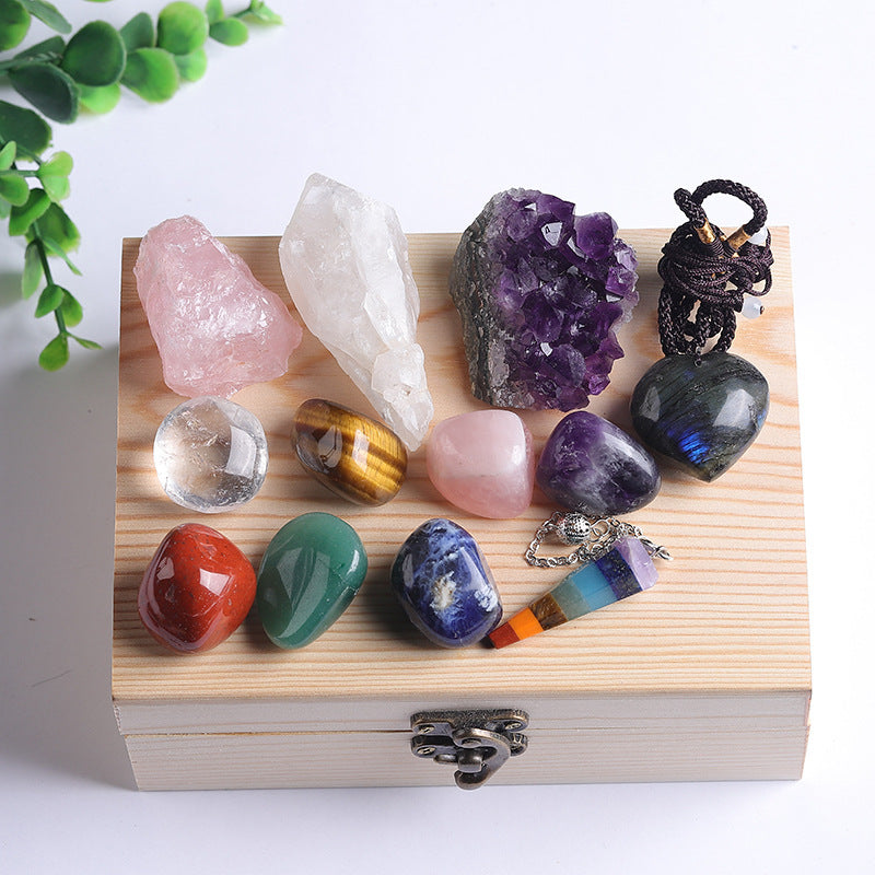 Natural Seven Charka Crystal Stone Set