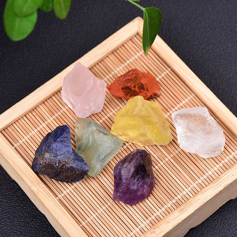 Natural Raw Stone Set Seven Charka