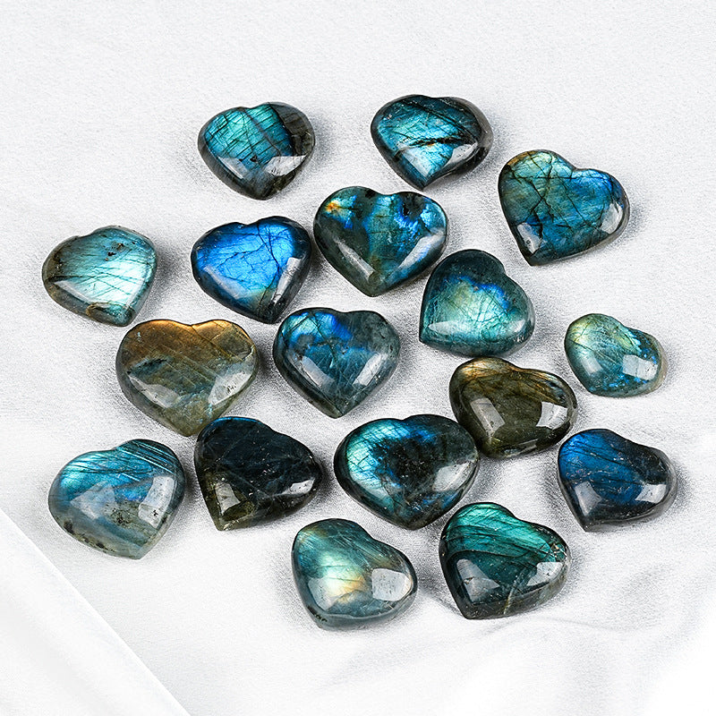 Natural Labradorite crystal heart shape