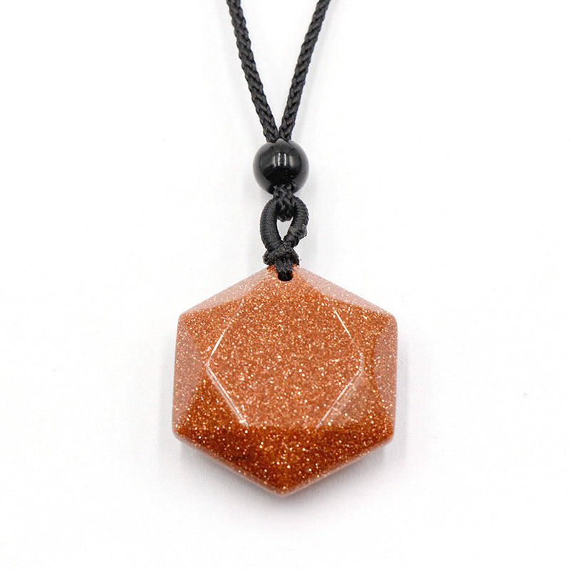 Natural Crysta hexagram Star Necklace Jewelry