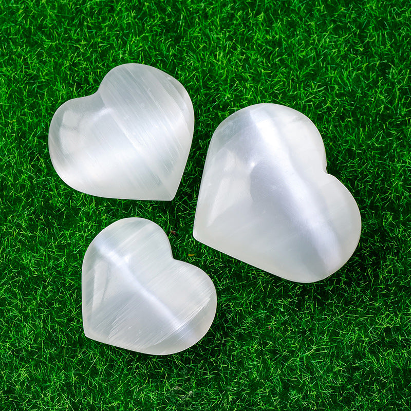 Natural  Selenite Heart