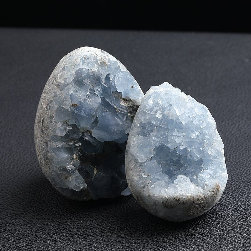 Natural Crystal Blue Celestite Egg