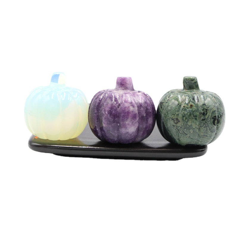 Natural Crystal Halloween pumpkin