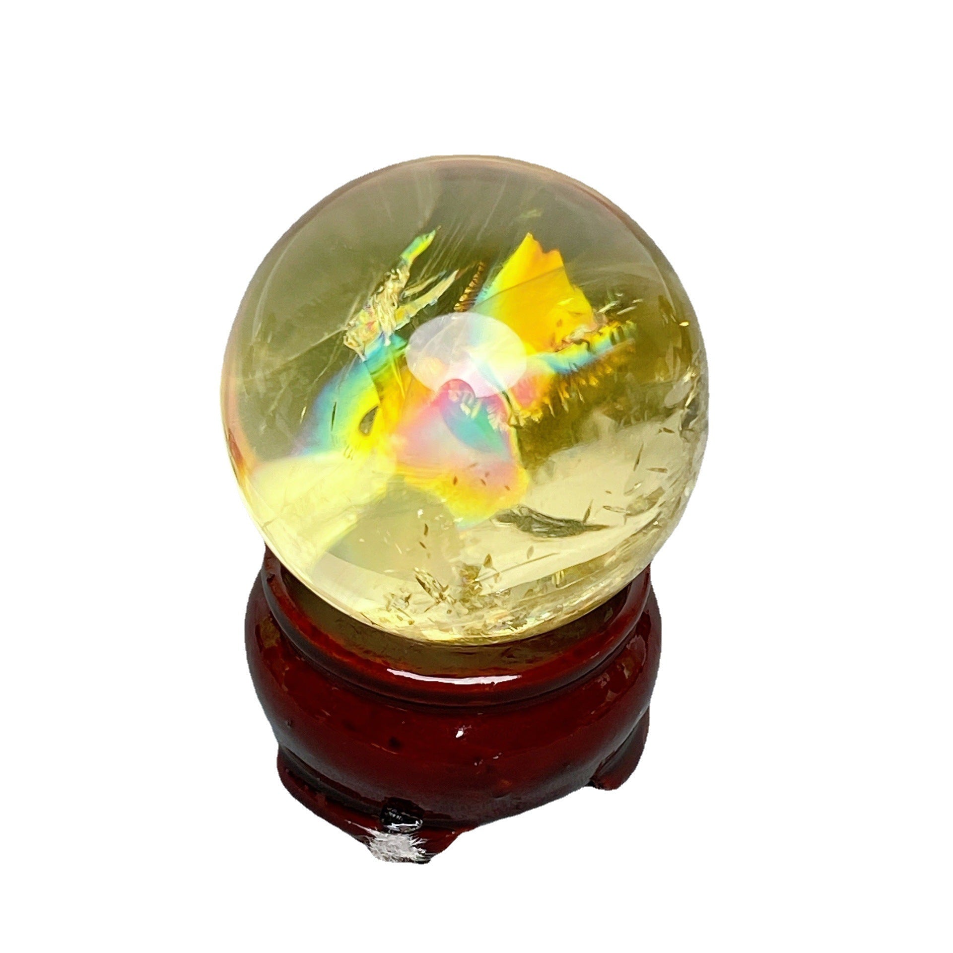 High quality citrine rainbow ball/sphere