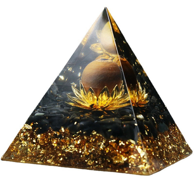 Crystal ball pyramid resin