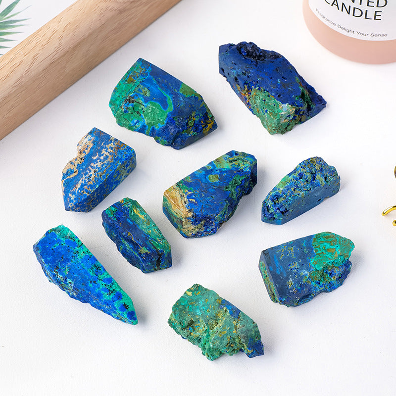 Azurite four-sided columns