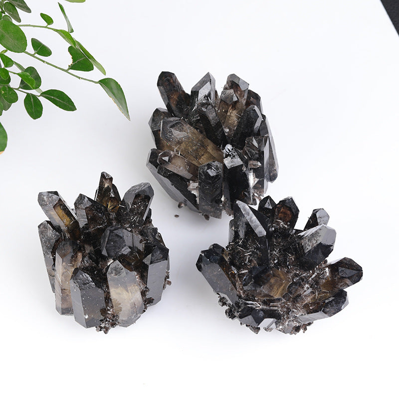 Natural Smoky Quartz Cluster Crystal Mineral Specimen