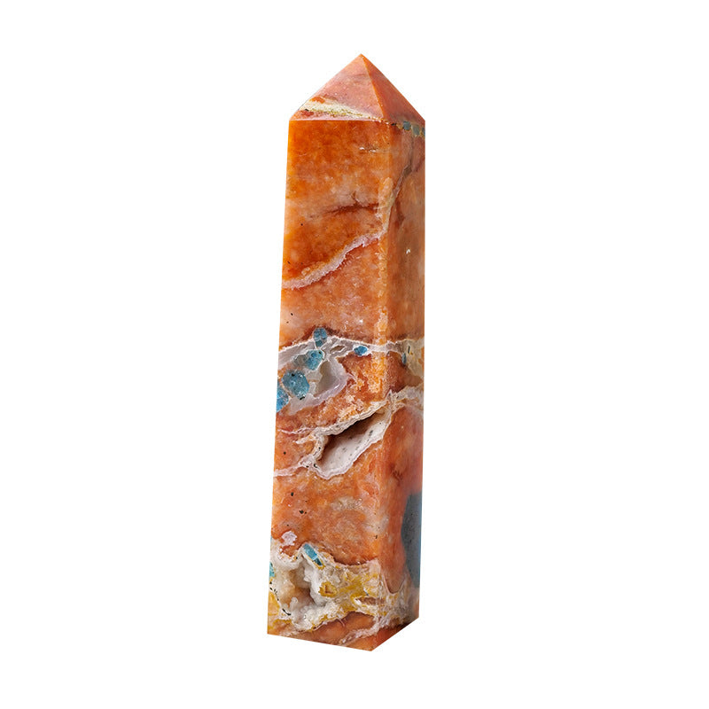 Sunstone & Apatite Symbiotic Pillars crystal