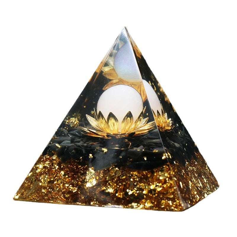 Crystal ball pyramid resin