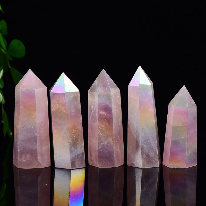 Aura Rose Quartz Tower