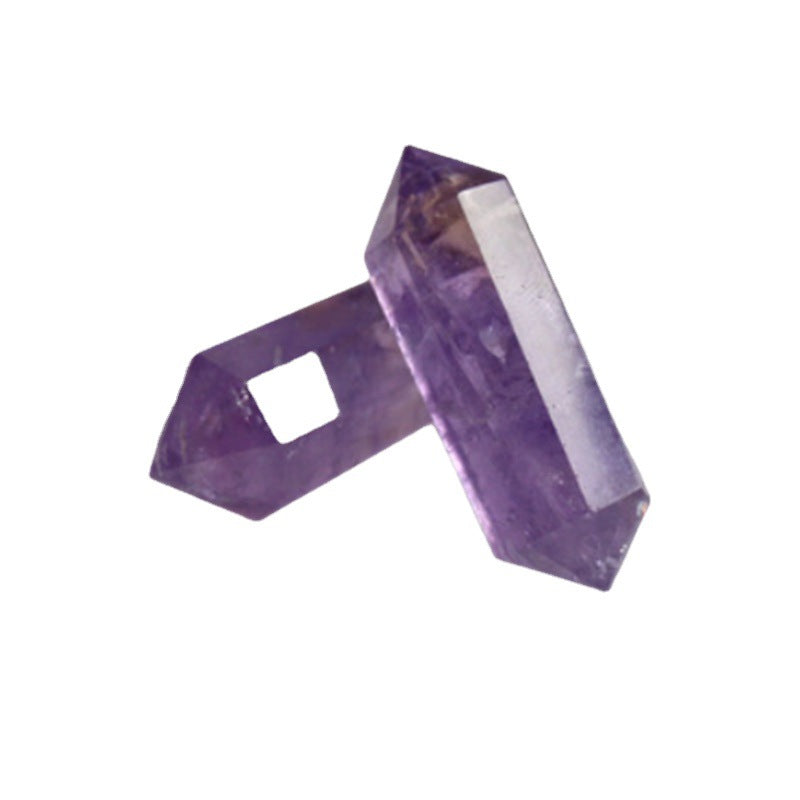 Natural Amethyst Double-Pointed Tower