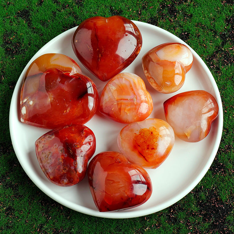 Natural Crystal Carnelian Heart