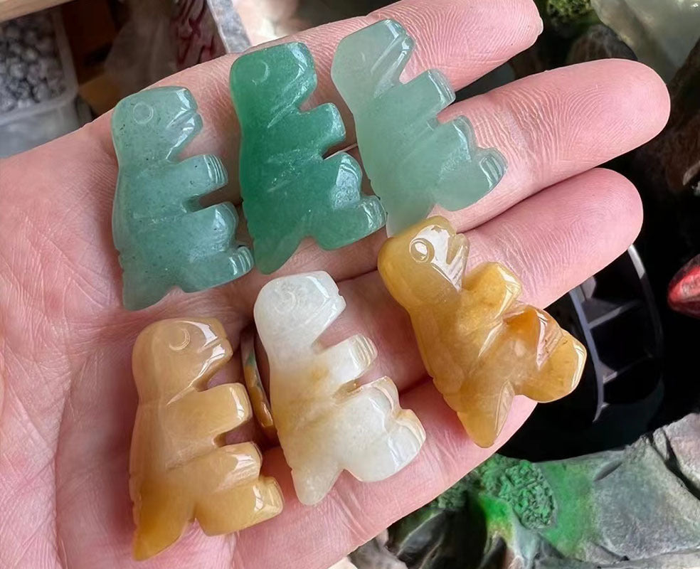 Natural crystal stone carved small animals