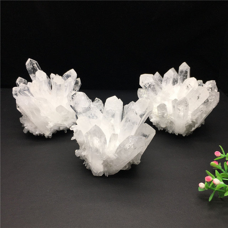 Natural Clear Quartz Cluster Specimen