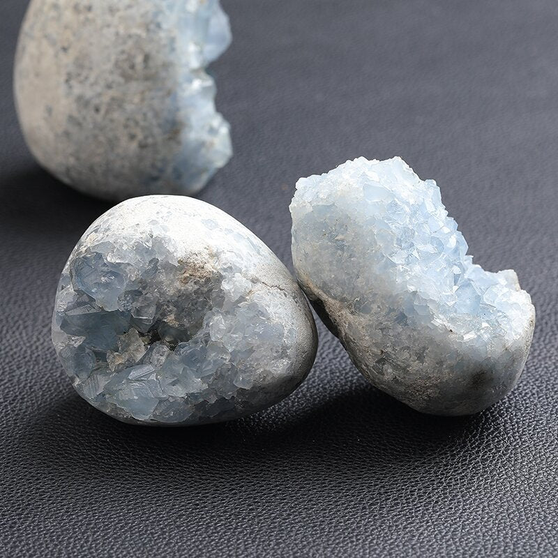 Natural Crystal Blue Celestite Egg