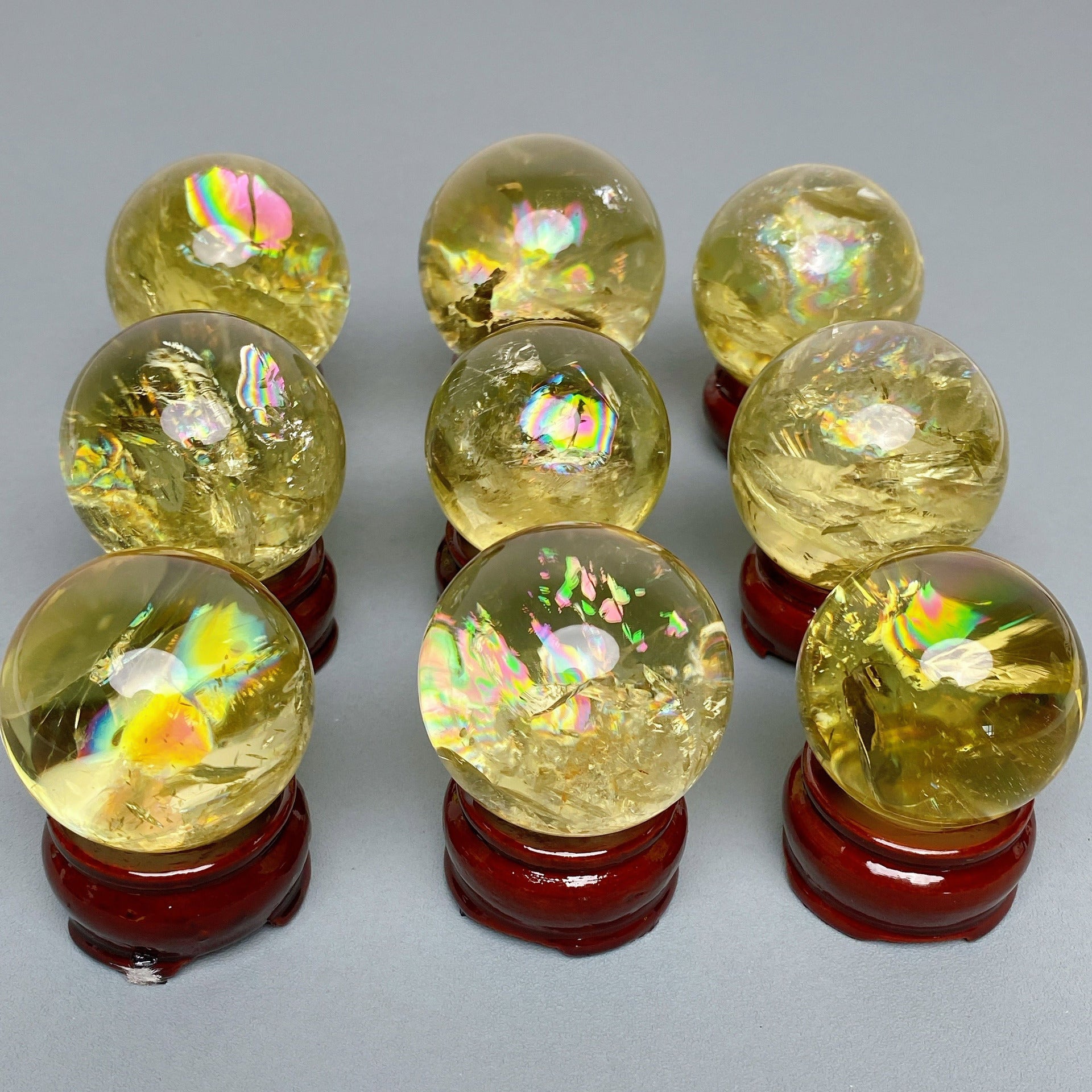 High quality citrine rainbow ball/sphere