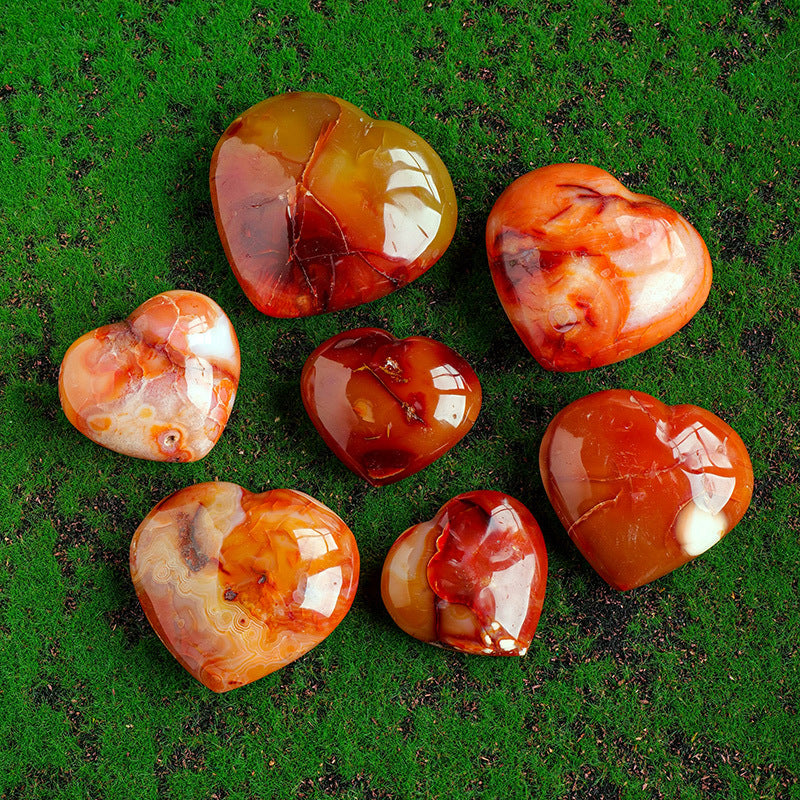 Natural Crystal Carnelian Heart