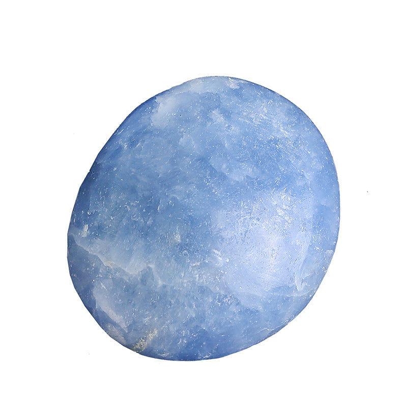 Natural Celestite Palm, Blue calcite