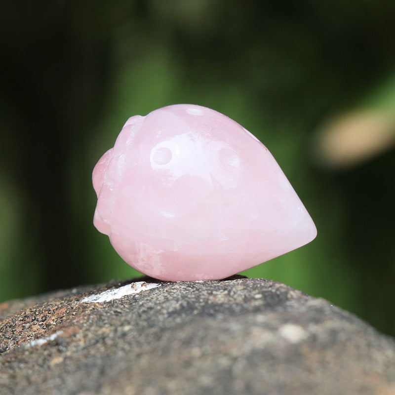 Strawberry carving natural stone