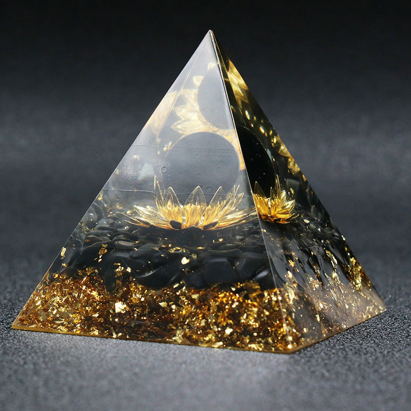 Crystal ball pyramid resin