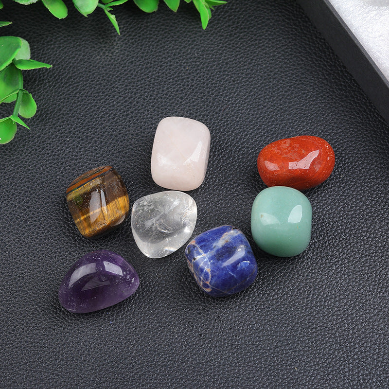 Natural Crystal Seven Charka Gem Gift Box Set