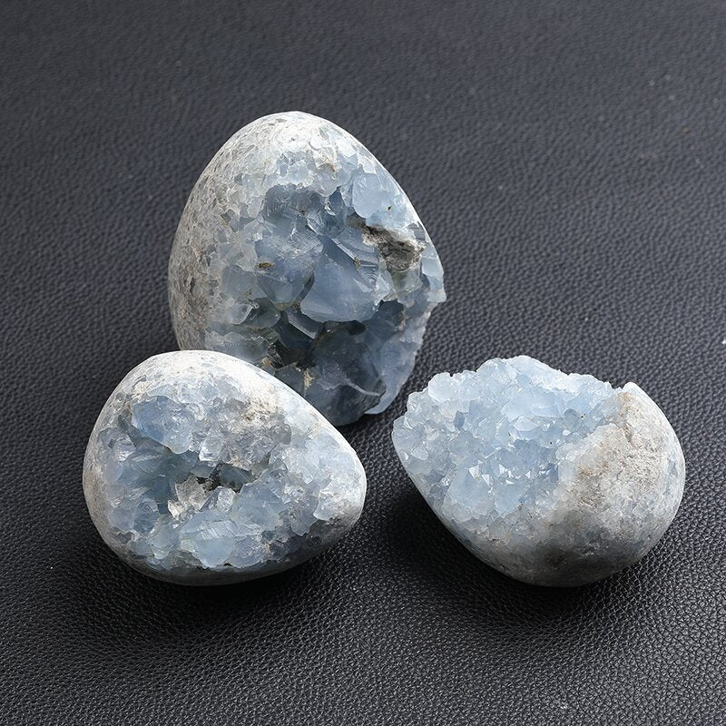 Natural Crystal Blue Celestite Egg