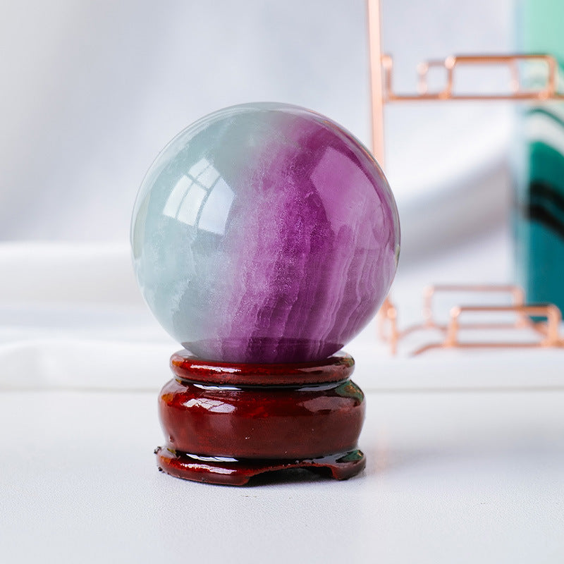 Natural Colorful Watermelon Fluorite Crystal Ball/sphere