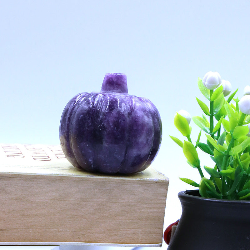 Natural Crystal Halloween pumpkin