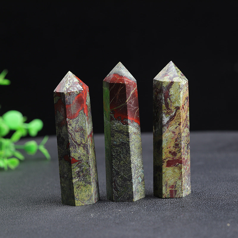 Natural Dragon Blood Stone Tower