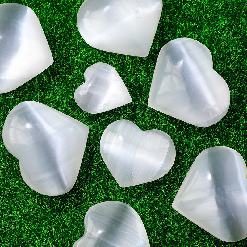 Natural  Selenite Heart