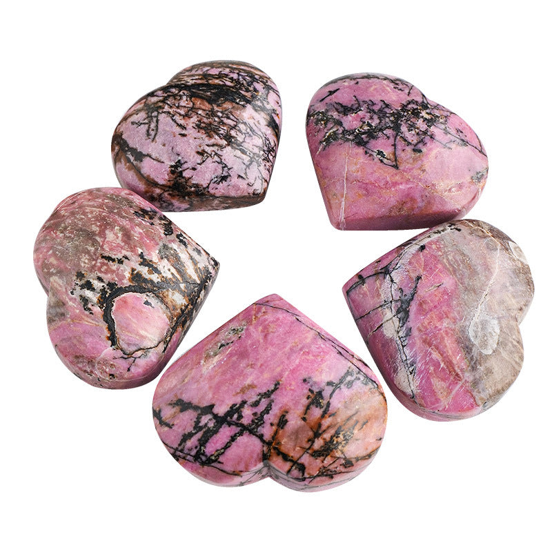 Natural Rhodonite Heart