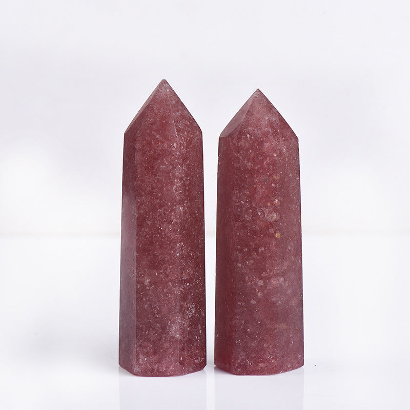 Natural Strawberry Quartz Tower