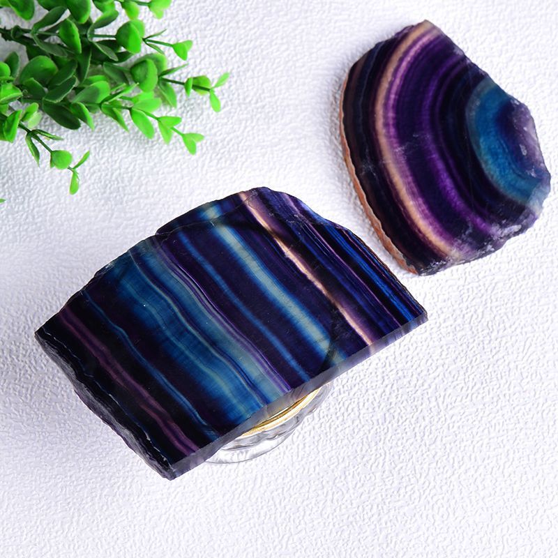 Natural Rainbow Fluorite Slab