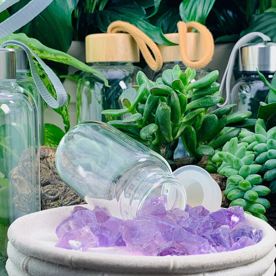 Amethyst Rough Gem Pod Water Bottle