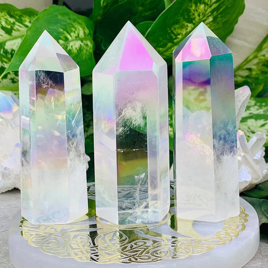 Angel Aura Quartz Crystal Point