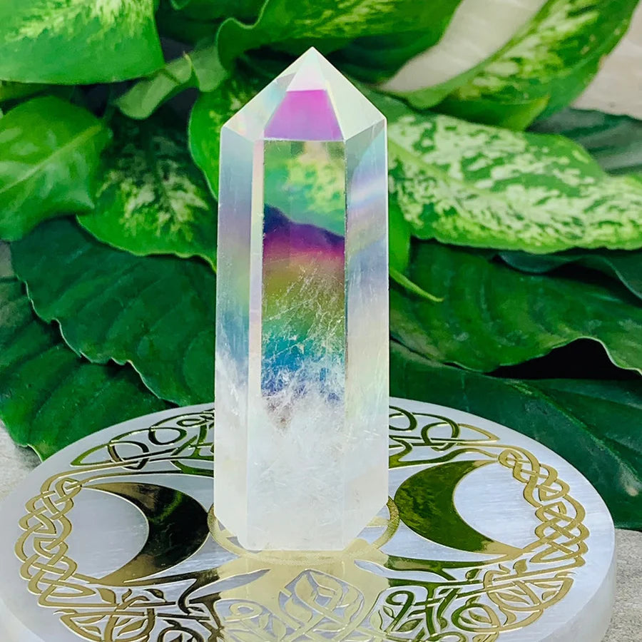 Angel Aura Quartz Crystal Point