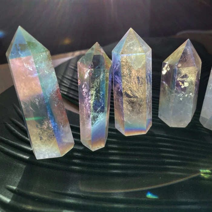 Angel Aura Quartz Crystal Point