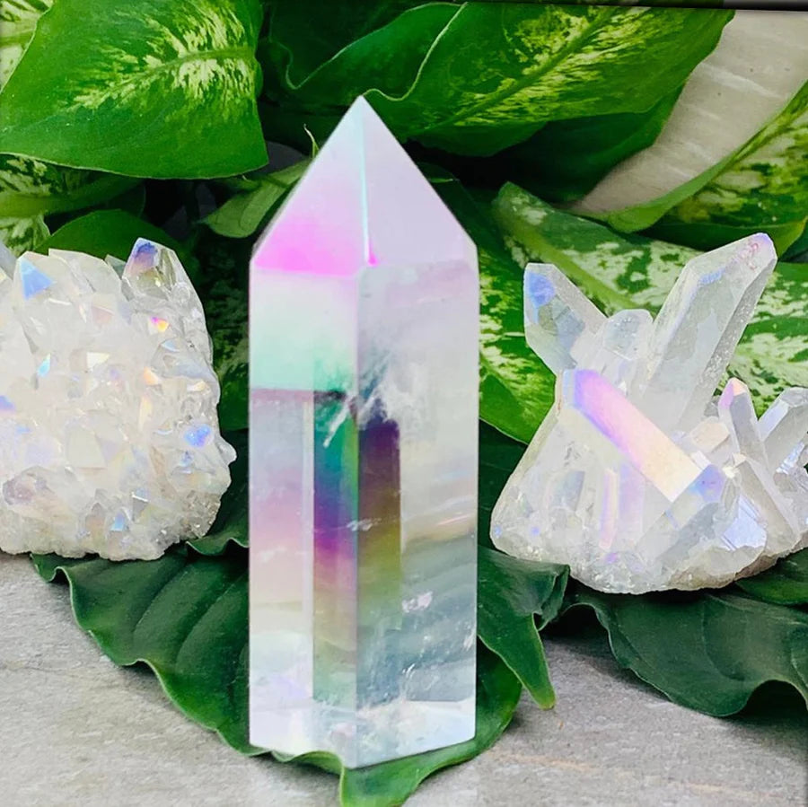 Angel Aura Quartz Crystal Point