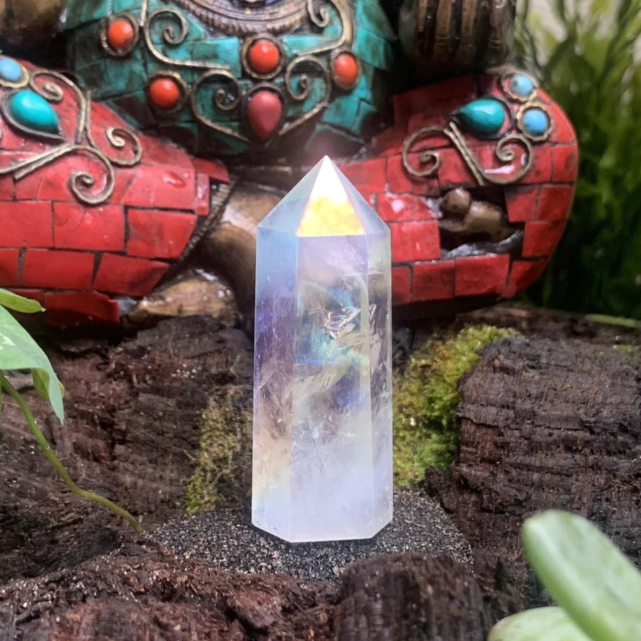 Angel Aura Quartz Crystal Point