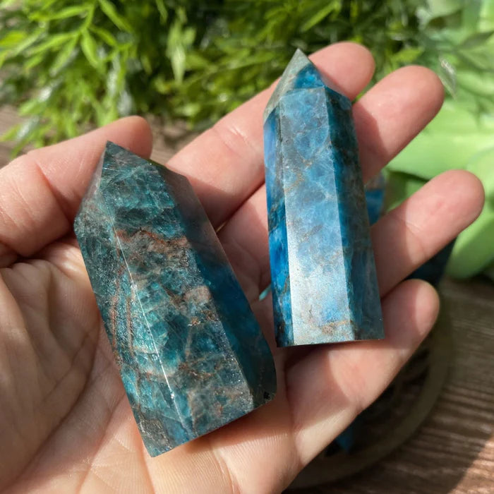 Blue apatite tower