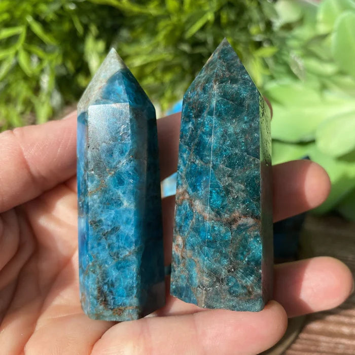 Blue apatite tower