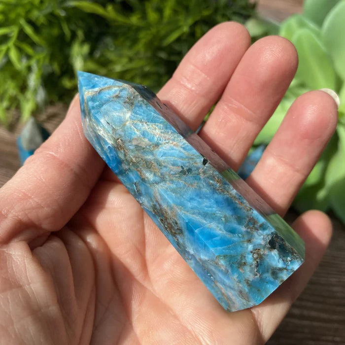 Blue apatite tower