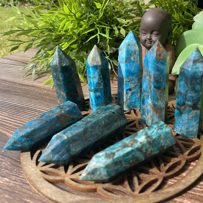 Blue apatite tower