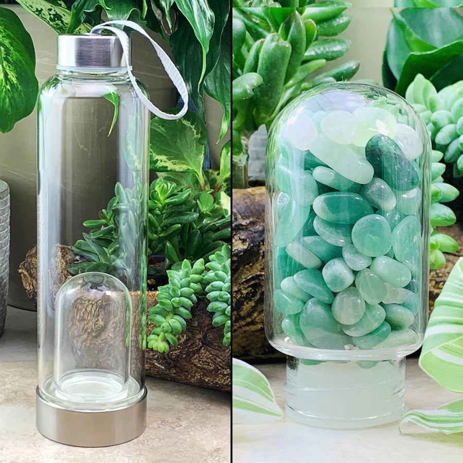 Aventurine Gem Pod Water Bottle