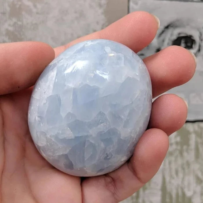 Blue Calcite Palmstone