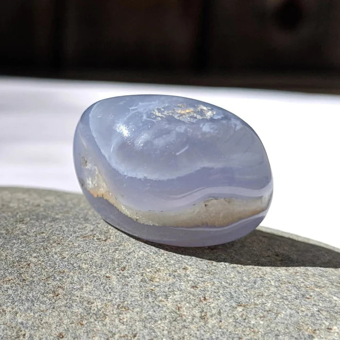 Blue Lace Agate Tumbled Stone