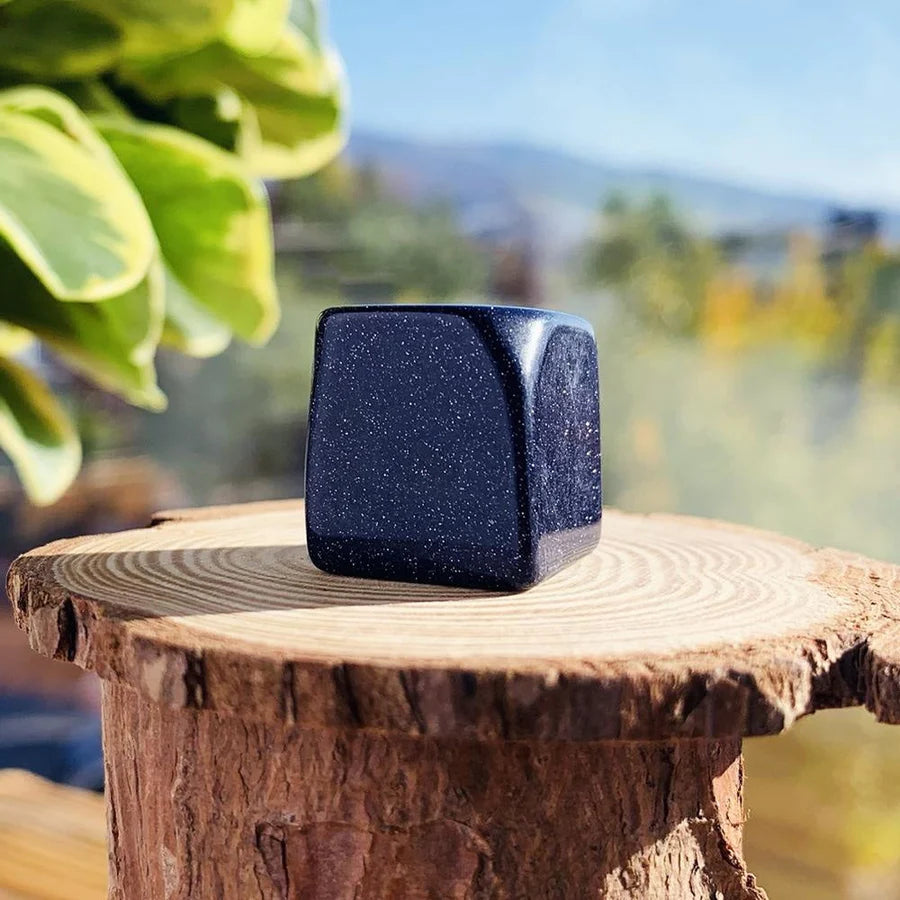 Blue Sandstone Tumbled Cube